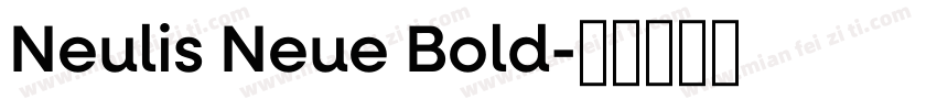 Neulis Neue Bold字体转换
